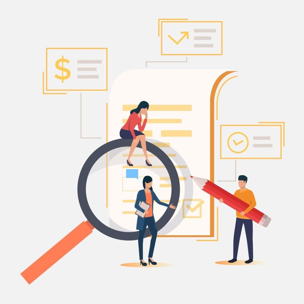 An image of illustrating researching and planning